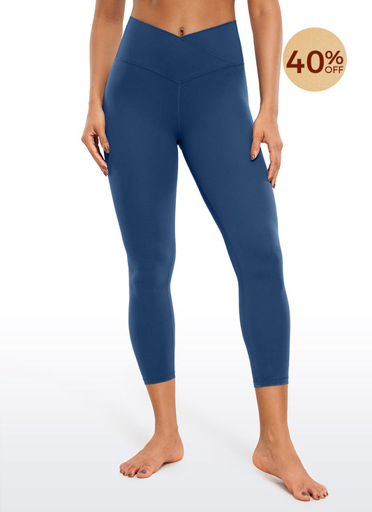 Butterluxe Capris Leggings 23"- V Cross Waist