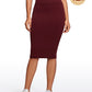 Butterluxe High Waist V Cross Midi Pencil Skirt 26''