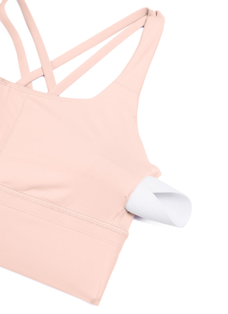 Nakedfeel Strappy Longline Bra Criss Cross Back