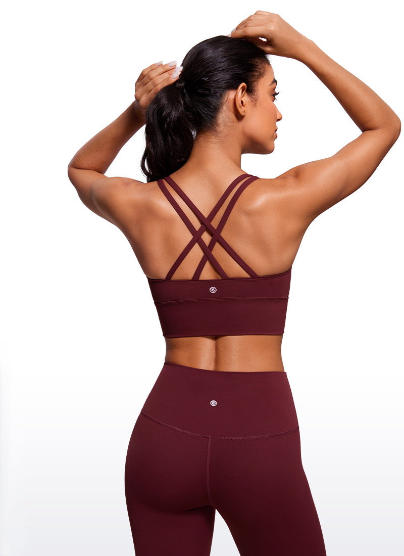 Nakedfeel Strappy Longline Bra Criss Cross Back