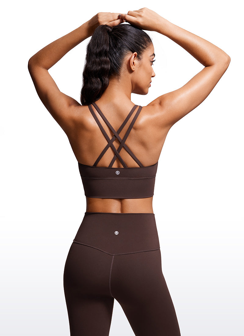 Nakedfeel Strappy Longline Bra Criss Cross Back