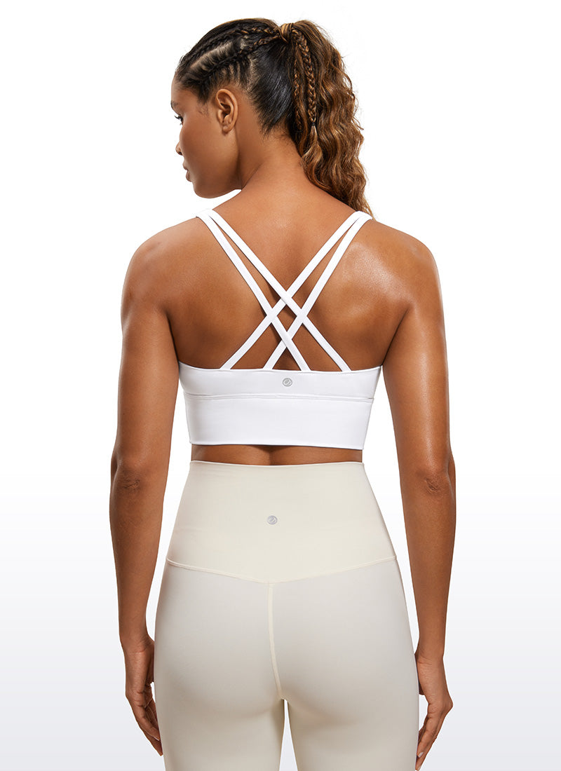 Nakedfeel Strappy Longline Bra Criss Cross Back