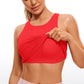 Butterluxe Waist Length Built-in Bra Tanks High Neck