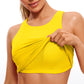 Butterluxe Waist Length Built-in Bra Tanks High Neck