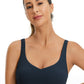 Butterluxe Waist-Length Built-in Bra Tank V Neck