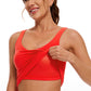 Butterluxe Waist-Length Built-in Bra Tank V Neck