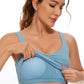 Butterluxe Waist-Length Built-in Bra Tank V Neck