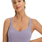 Butterluxe Waist-Length Built-in Bra Tank V Neck