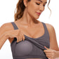 Butterluxe Waist-Length Built-in Bra Tank V Neck