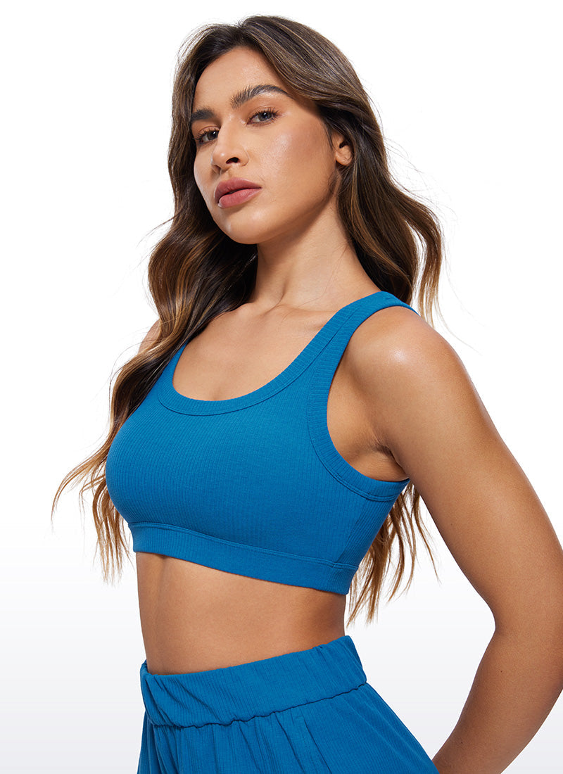 Ribbed Sports Bras U Back