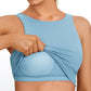 Butterluxe High Neck Built in Bra Tanks U Back