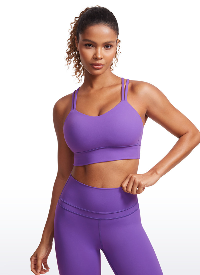 Butterluxe Molded Cups Sports Bra Criss Cross