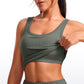 Ribbed U Neck Build-in Bra Tanks