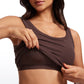 Ribbed U Neck Build-in Bra Tanks