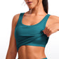 Ribbed U Neck Build-in Bra Tanks