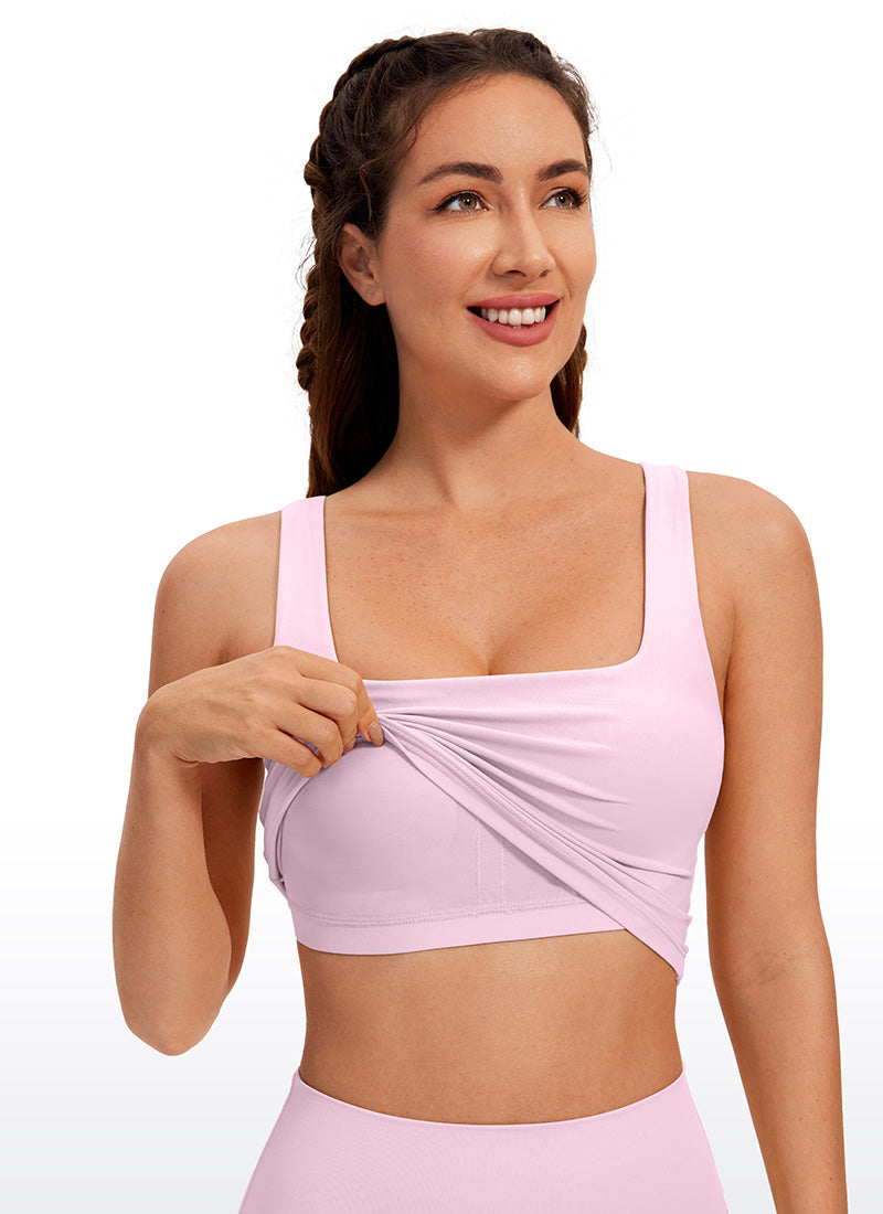 Butterluxe Square Neck Build-in Bra Tanks