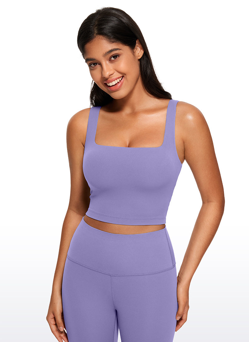 Butterluxe Square Neck Build-in Bra Tanks