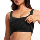 Butterluxe Waist Length Built-in Bra Tanks U Neck