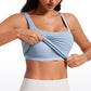 Butterluxe Waist Length Built-in Bra Tanks U Neck