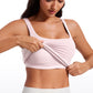 Butterluxe Waist Length Built-in Bra Tanks U Neck