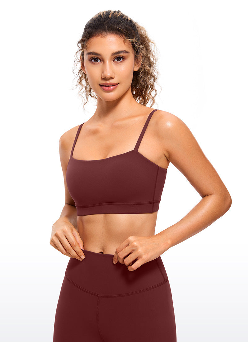 Butterluxe Adjustable Spaghetti Thin Strap Sports Bra