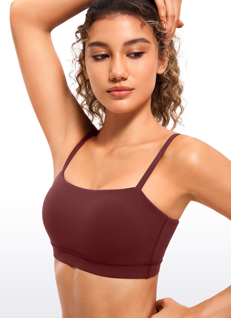 Butterluxe Adjustable Spaghetti Thin Strap Sports Bra