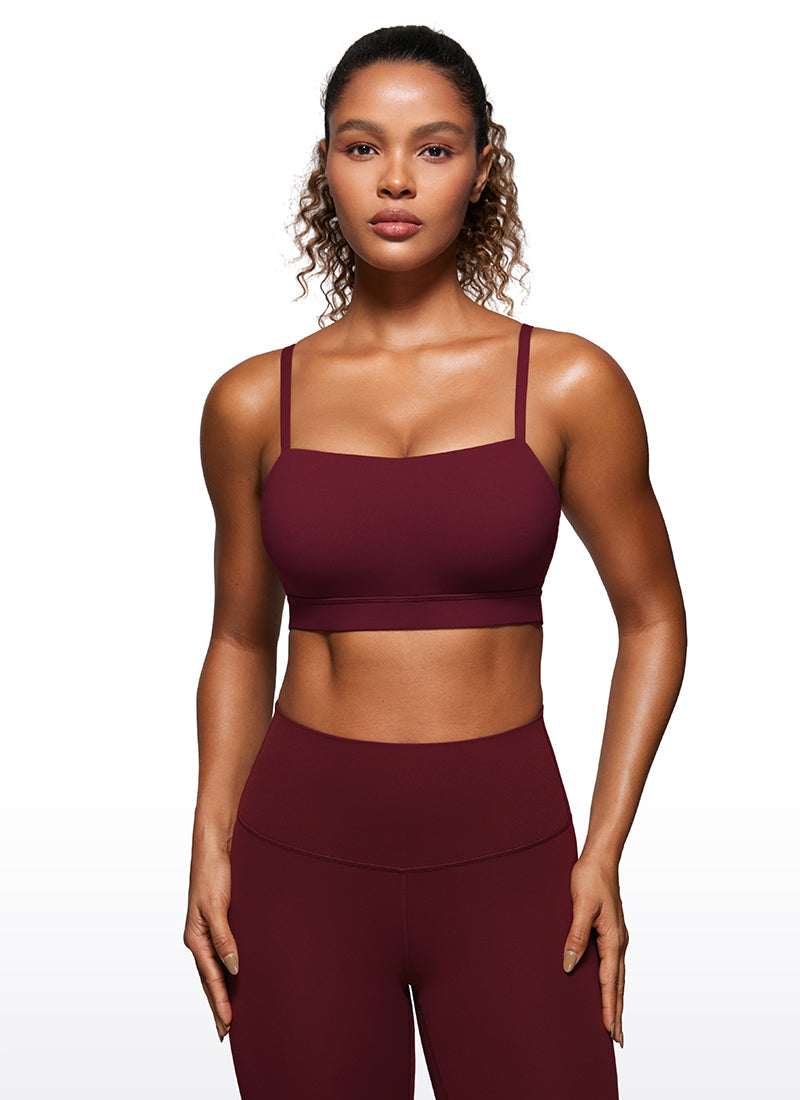 Butterluxe Adjustable Spaghetti Thin Strap Sports Bra