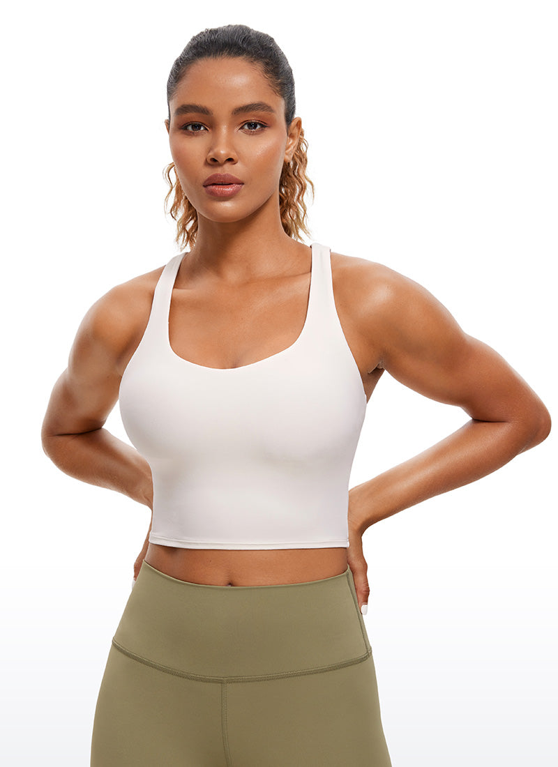 Butterluxe Criss Cross Back Built-in Bra Tanks