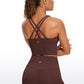 Butterluxe Criss Cross Back Built-in Bra Tanks