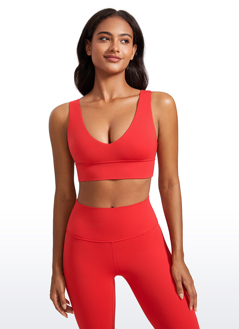 Butterluxe Deep V Neck Longline Sports Bra