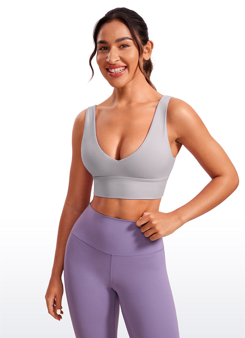 Butterluxe Deep V Neck Longline Sports Bra