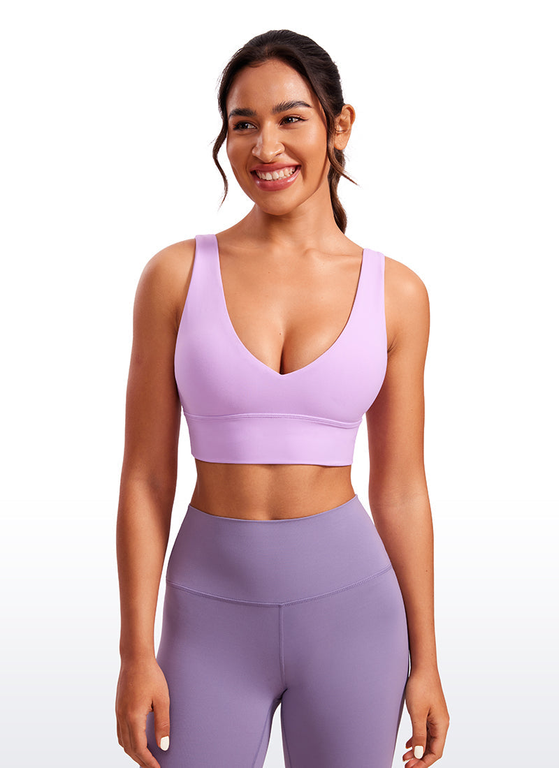 Butterluxe Deep V Neck Longline Sports Bra