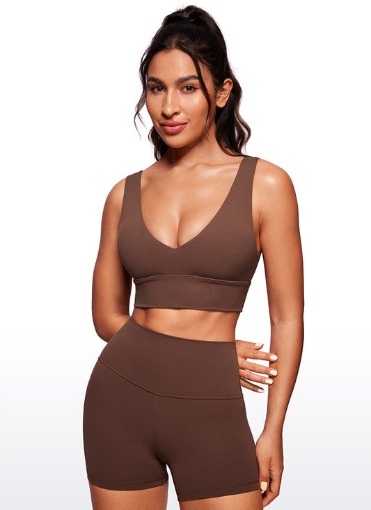 Butterluxe Deep V Neck Longline Sports Bra