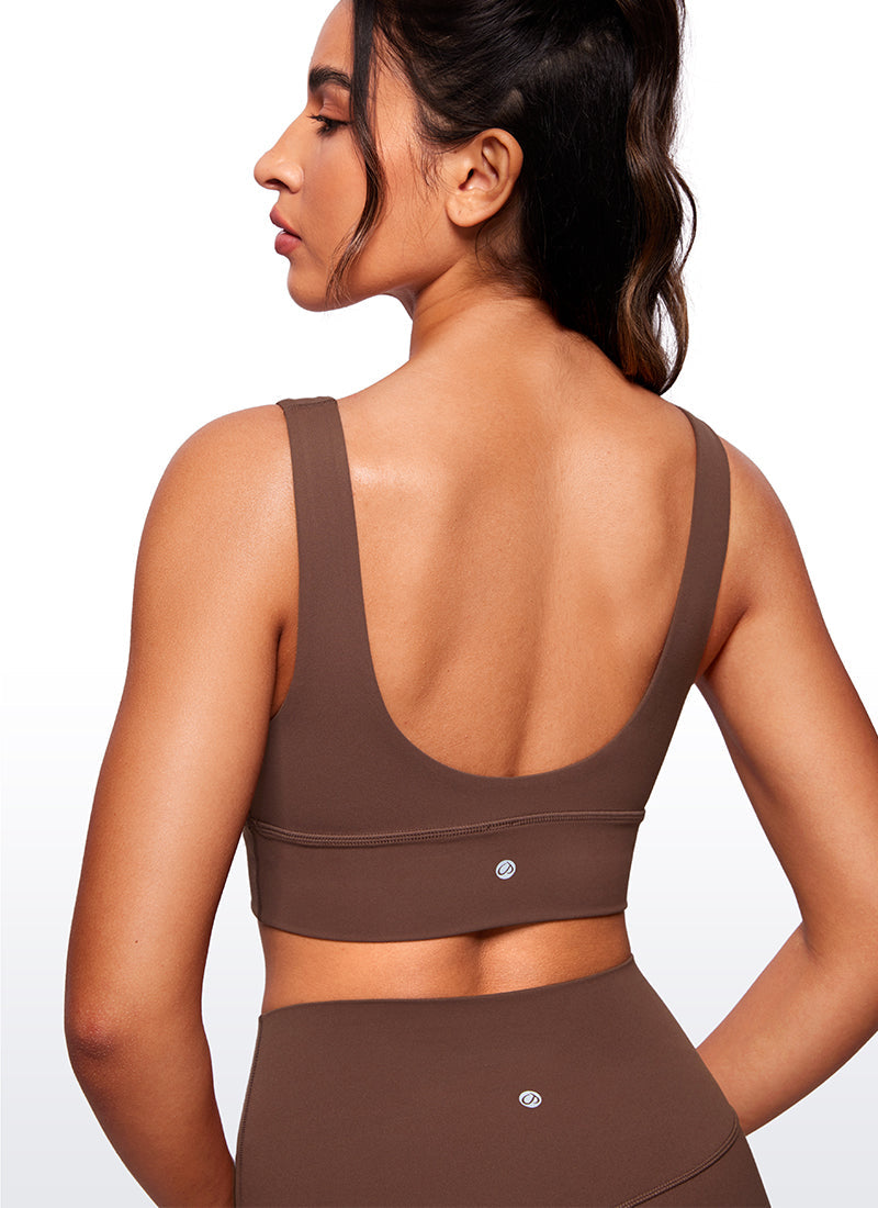 Butterluxe Deep V Neck Longline Sports Bra