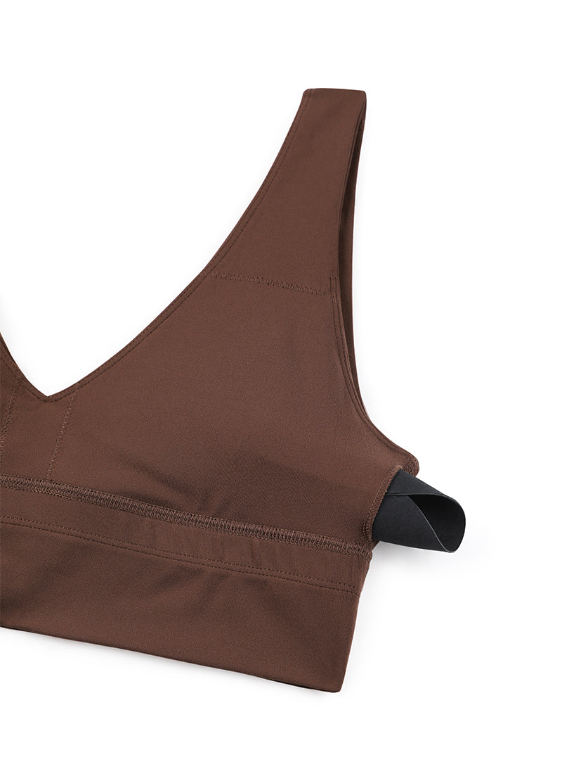 Butterluxe Deep V Neck Longline Sports Bra