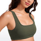 Ribbed Square Neck Padded Mini Bra