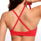 Butterluxe Deep V Neck Thin Strap Criss Cross Bra