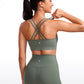 Seamless Strappy Longline Bra Criss Cross Back