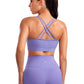 Seamless Strappy Longline Bra Criss Cross Back