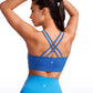 Seamless Strappy Longline Bra Criss Cross Back