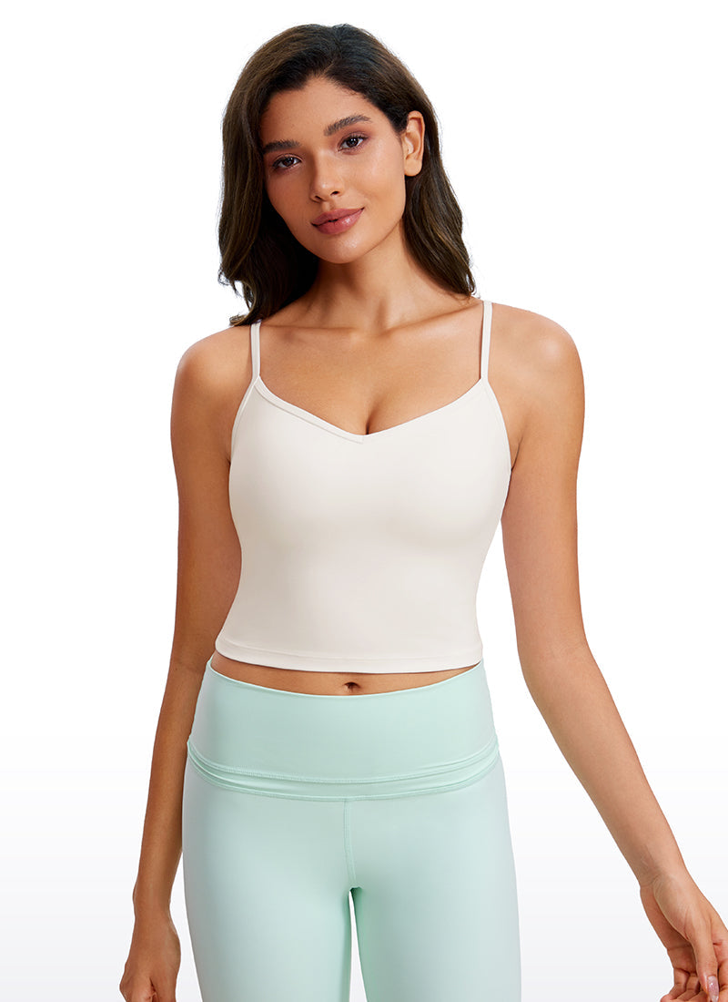 Butterluxe V Neck Sweetheart Built-in Bra Tanks