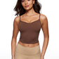 Butterluxe V Neck Sweetheart Built-in Bra Tanks