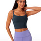 Butterlift Scoop Neck Cropped Build-in Bra Tanks