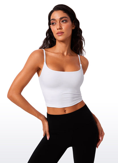 Butterlift Scoop Neck Cropped Build-in Bra Tanks