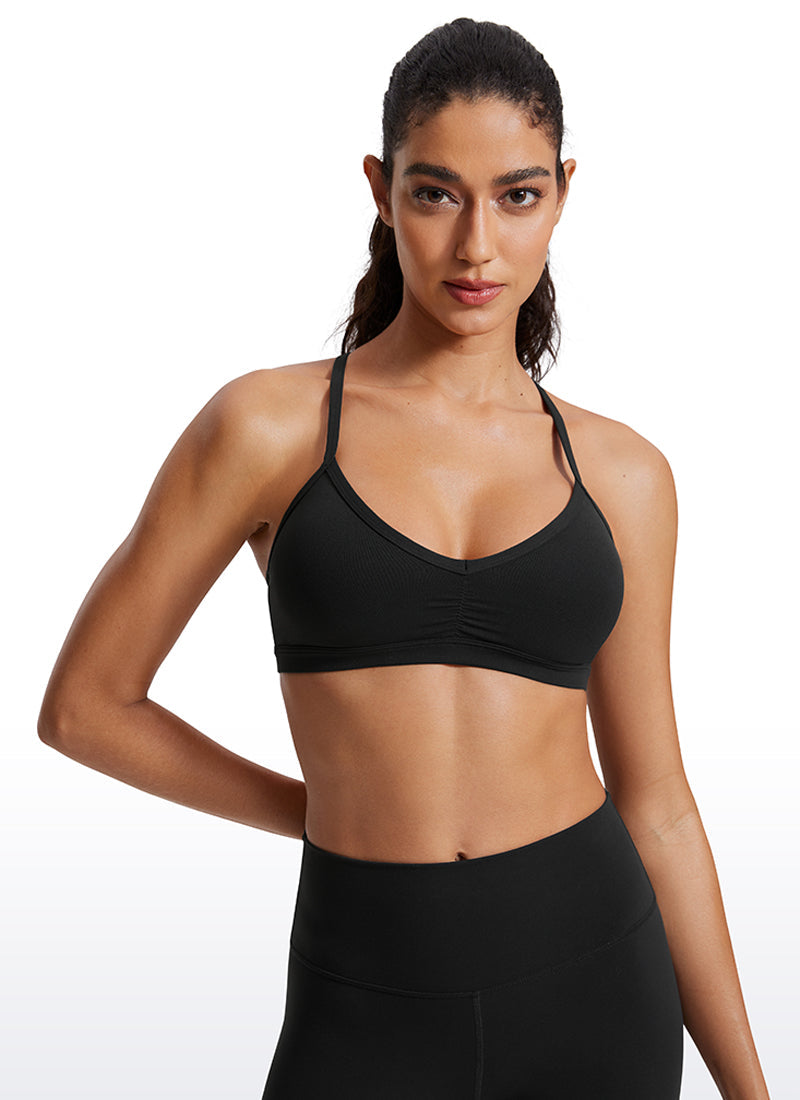 Butterluxe Ruched V Neck Sports Bra