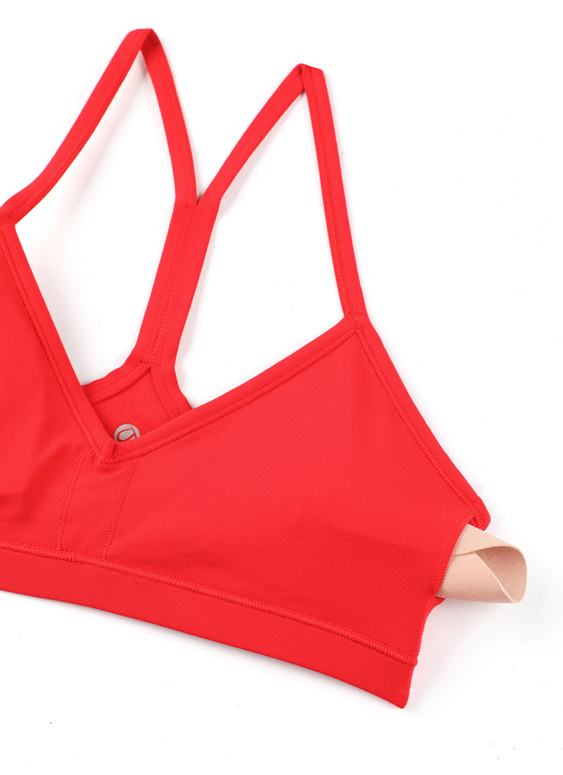 Butterluxe Ruched V Neck Sports Bra