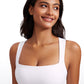 Butterluxe Longline Square Neck Built-in Bra Sports Tanks