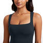 Butterluxe Longline Square Neck Built-in Bra Sports Tanks