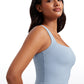 Butterluxe Longline Square Neck Built-in Bra Sports Tanks