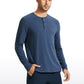 Pima Cotton Henley Long Sleeve